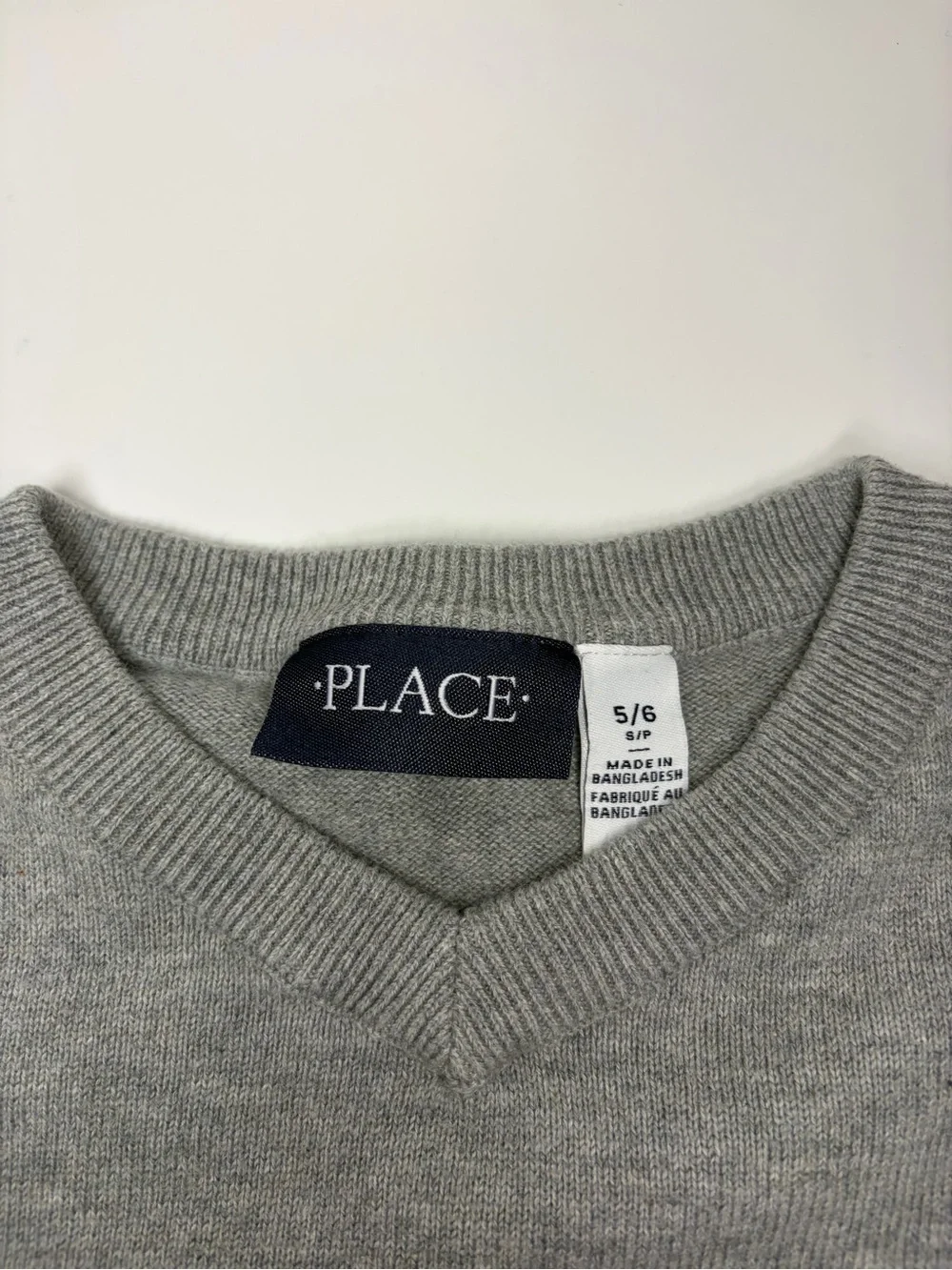 The Children's Place Gray V-Neck Sweater